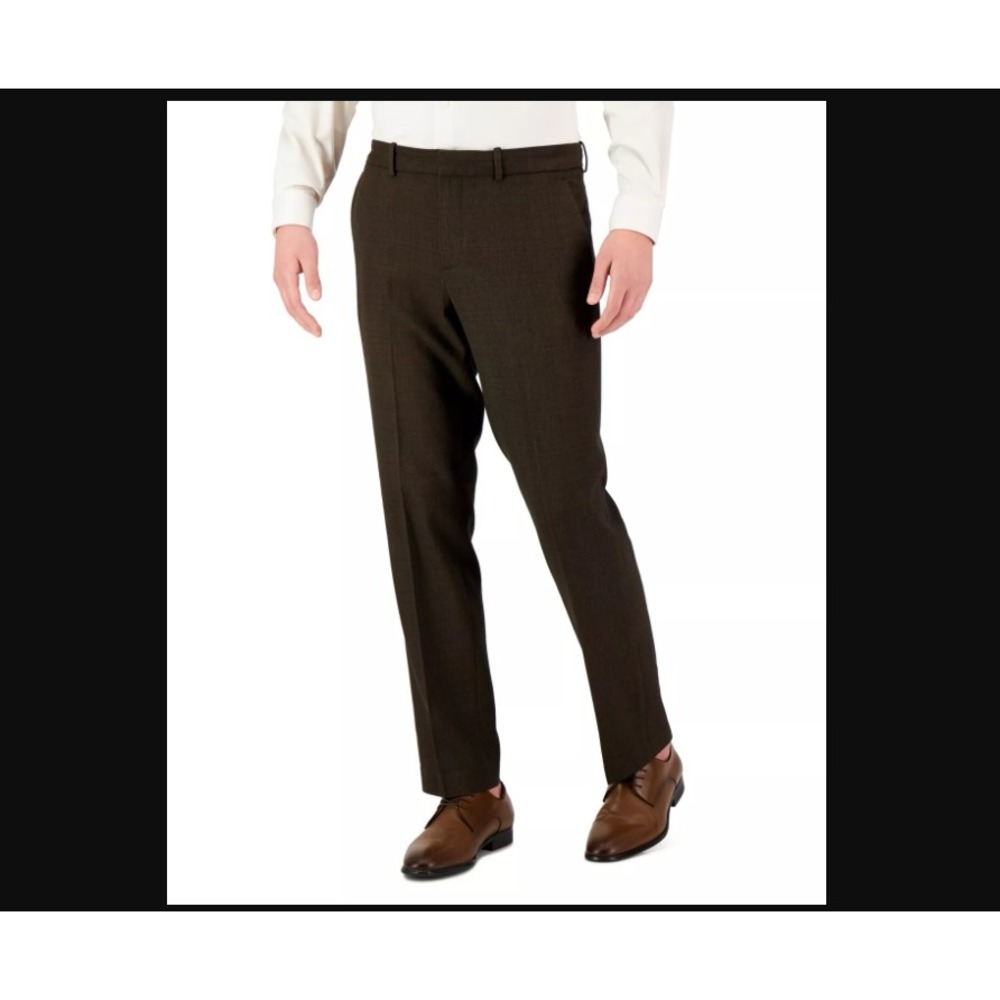 Perry Ellis NEW NWT‎ Men Modern Fit Resolution Pants Brown 33x32 Golf